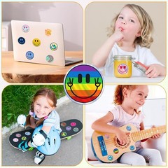 50PCS Smile Holographic Stickers | Cute Water Bottle Stickers for Kids, for T…