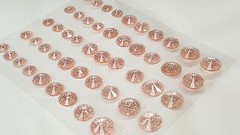 CraftbuddyUS 50 pcs Self Adhesive Pointed Resin Glitter Gems: :Light Pink