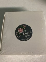 Floral thank you stickers 1000 count roll