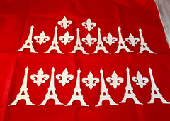 Tim Holtz Die Cuts * Eiffel Tower and Fleur de Lis * 12 Sets * White Cardstock