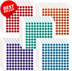 Vinyl Number Stickers 1-100 0.4″ Round Multicolor 50 Sheets Label Pack – US