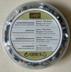 Stampin’ Up!-«METALLICS SEQUIN ASST» Shaker Cards (750pcs) 1/4″, 3/8″ NEW 138390