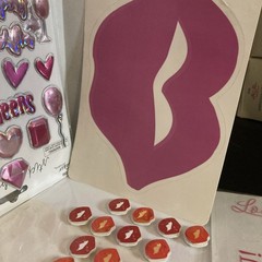 Heart Lips Love Misc Sticker Lot