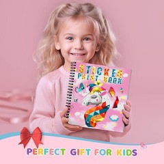 Colorful 3PCS Sticker Paint Books: Unleash Creativity with Unicorns & Mermaids