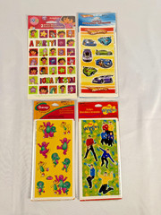2000s Stickers Lot – Dora the Explorer, The Wiggles, Barney, & Hot Wheels – New