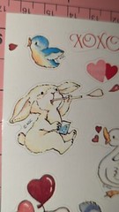 Vintage American Greetings Stickers Valentine’s Day Cute Animals 1 Sheet