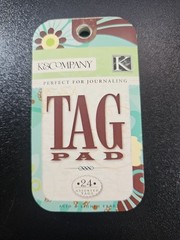 K & Company Happy Trails Tag Pad Scrapbook Journaling Craft K & Co 24 pieces