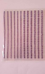 CraftbuddyUS 378pcs 3mm,4mm Lilac Self Adhesive Rhinestone Strip Gems DIY Craft