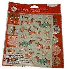 Christmas Sticker Lot: 662Total Stickers Dogs Cats Santa Trees Snowman Nativity