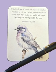 Bible Quotes Inspirational Faith Journal Cards #385 Lavender