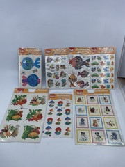 Vintage bsb Aufkleber Stickers Lot Of 7 Sealed Mushrooms Fish