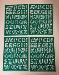 Lot of 48 Sheets of Self-adhesive Alpha Letters for Scrapbooking & Crafts