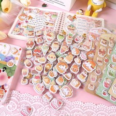 Cute Themed Decorative 3D Sticker Set for Journaling Stationery Decoration DIY