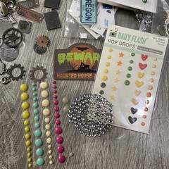 Lot of Stickers & Accents Metal Crafts Scrapbook Journal Tags Lace Pins🔥🔥🔥