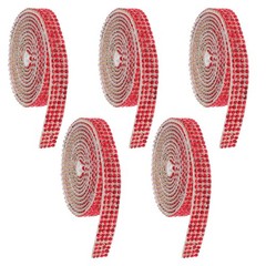 5 Pcs Sparkling Rhinestone Ribbon Adhesive Trim Strip Strips Glitter Belt
