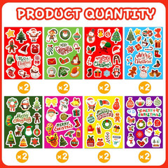 Christmas Stickers, 339 PCS 24 Sheets Merry Christmas Stickers for Cards Crafts