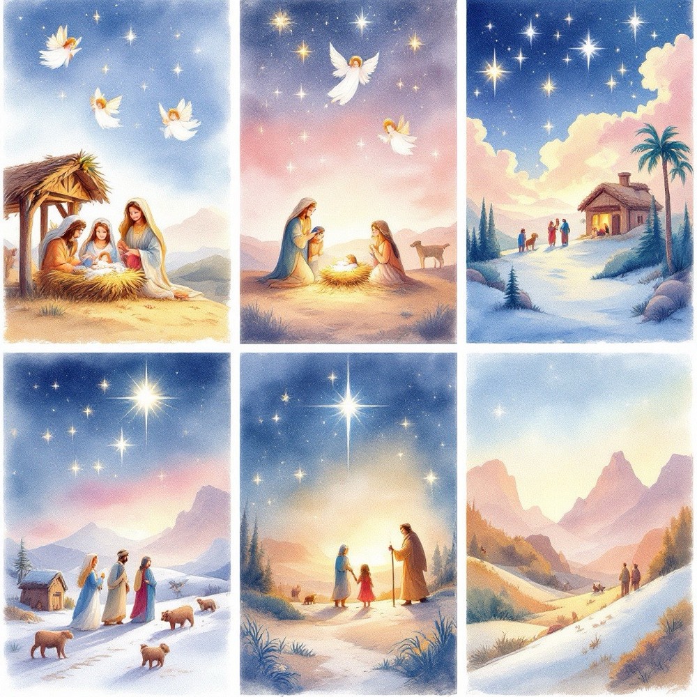 Nativity Decoupage Rice Paper For Ornament-Wood Art A4 1 Sheet