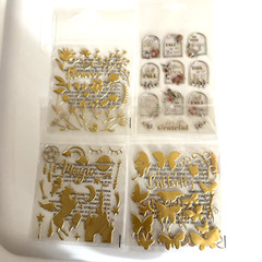 Glass Stickers Craft Assorted Lot 7 Pages Over 100 Stickers L16