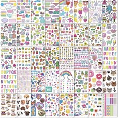 Decor Bundle 1000+ Ridiculously Cute Stickers & 40 Pcs Peach Wall Decor Cards