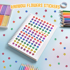 1,536pcs Holographic Flower Stickers 0.6″,Sparkly Floral Reward Stickers for …
