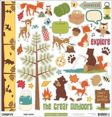 October Afternoon «Campfire» – RARE COLLECTORS Sticker & Embellishments