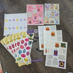 Large Lot Of Assorted Stickers Vintage Modern Scrapbooking Animals Smiley School