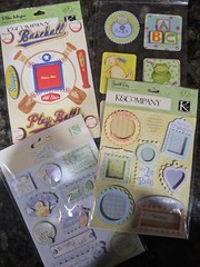 Lot Of 4 K & Co Sweet Pea Baby Boy Scrapbooking Stickers Baseball, My First