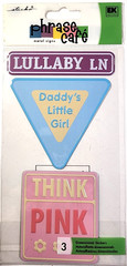 Sticko 3D Metal Stickers Baby Daddy’s Little Girl Lullaby Lane Think Pink 3pc