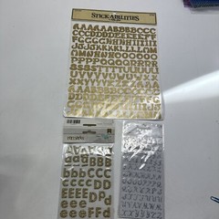Letters Numbers Stickers New (Lot of 3)