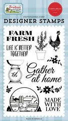 CARTA BELLA Clear stamp set FARM FRESH, Farmhouse, Florals, Made with Love 12 pc