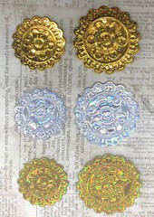 Die Cuts 3D Dresden Style Embossed Medallion 12 Pieces Cardstock