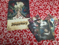 Alice In Wonderland Pocket TAGS SET Of 4 Junk Journal Scrapbook USA