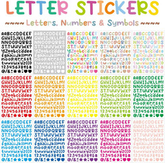 4144 Pcs Alphabet Stickers 37 Sheets Small Letter Stickers,0.5» Self-Adhesive V
