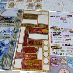 Mixed Scrapbooking Sticker Lot Holiday Halloween Christmas Autumn Marine 20+ Pcs