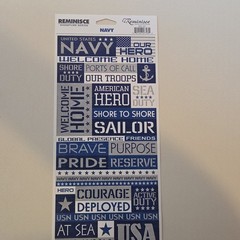 Navy themed scrapbook kit