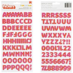 Pebbles FUN IN THE SUN ALPHABET (2) SHEETS FOAM THICKERS Stickers WATERMELON