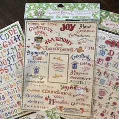 Huge Lot Vintage Susan Branch Alphabet Stickers Sheets 8.5 x 11 Plus Others