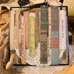 49pcs Vintage Junk Journal Mixed Textured Paper Scrapbooking Embellishments