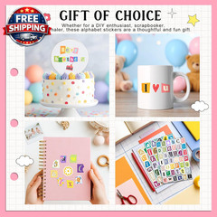 362 Pcs Waterproof Vinyl Letter Stickers for Scrapbooking, A-Z Letters Alphabet