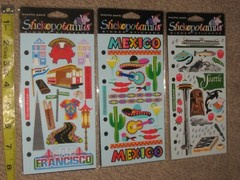Lot Stickopotamus travel Mexico Seattle San francisco Stickers Scrapbooking Safe