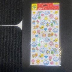 Teaching Tree 122 Pc Glitter Kawaii Reward Stickers Rainbows Bees Hearts Clouds
