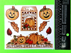 Joy Marie Autumn Sticker Sheet Pumpkins Seeds Fall Leaves