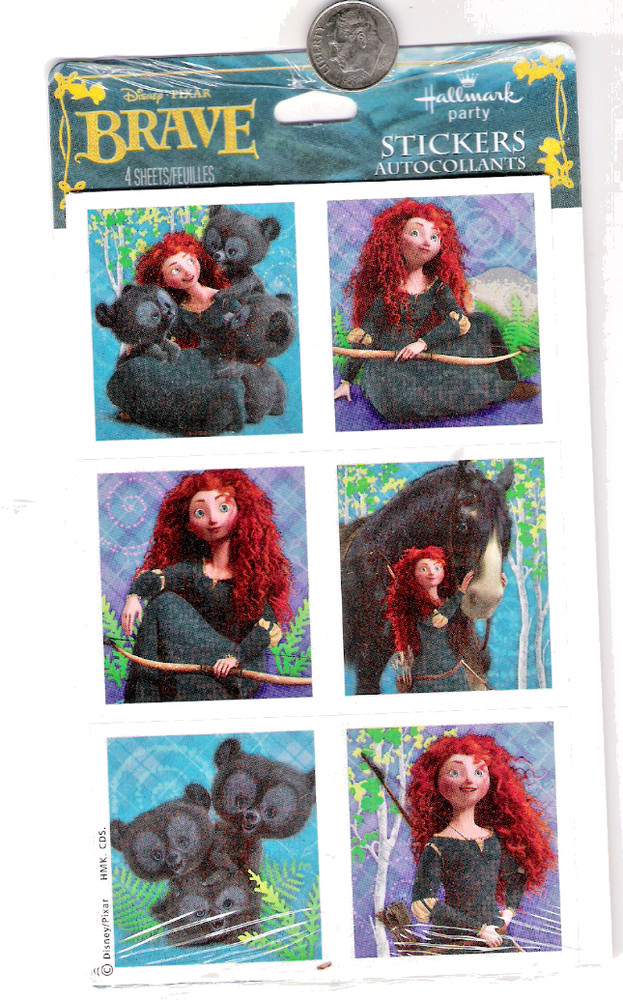 Merida and her Horse Angus from the Disney movie BRAVE – 4 sheets – Free Ship