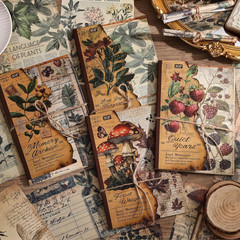 120 Sheets Vintage Botanical Scrapbook Paper Set, Journaling Scrapbooking Suppli