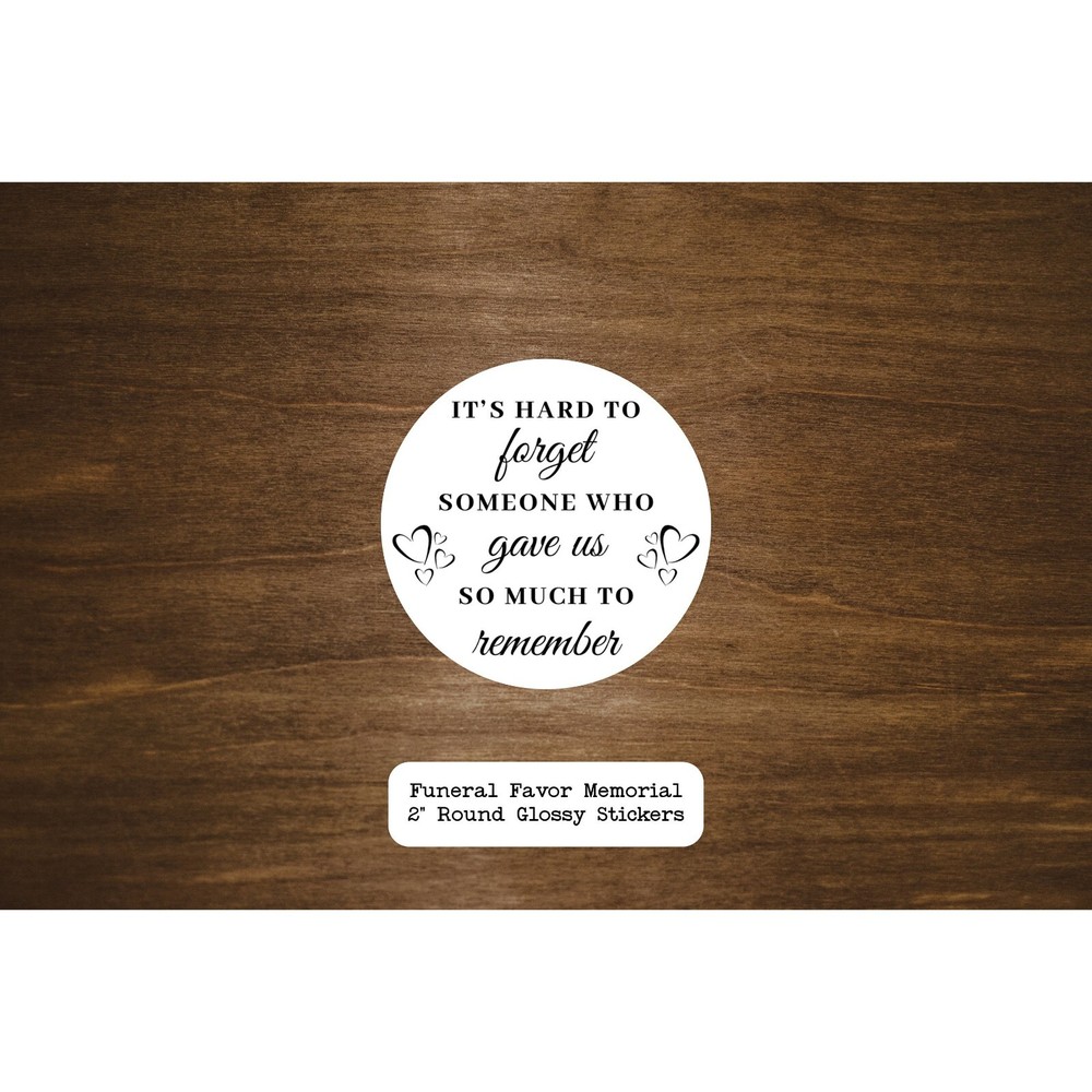 Funeral Favor Memorial Round Stickers | 2″ Round Labels | Set of 12