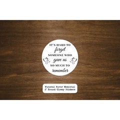 Funeral Favor Memorial Round Stickers | 2″ Round Labels | Set of 12