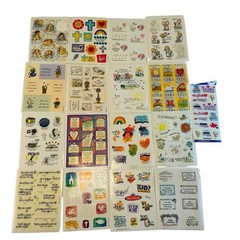 Christian Stickers Lot Religious Mixed Scripture Encouragement Vintage 54 Sheets