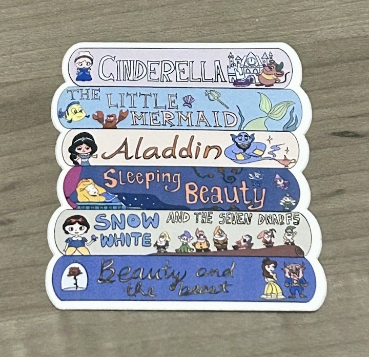 NEW Once More With Love ❤️ Disney Princess Movies Vinyl Sticker OMWL