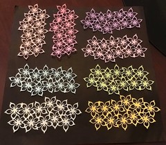 Flower Strip Border Die Cut Embellishments 5 pcs 5-3/4” x 2-3/4” Scrapbook Cards