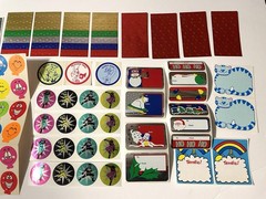 Vintage Sticker LOT – Foil Power Rangers, Stars & Christmas – 1980s 1990s